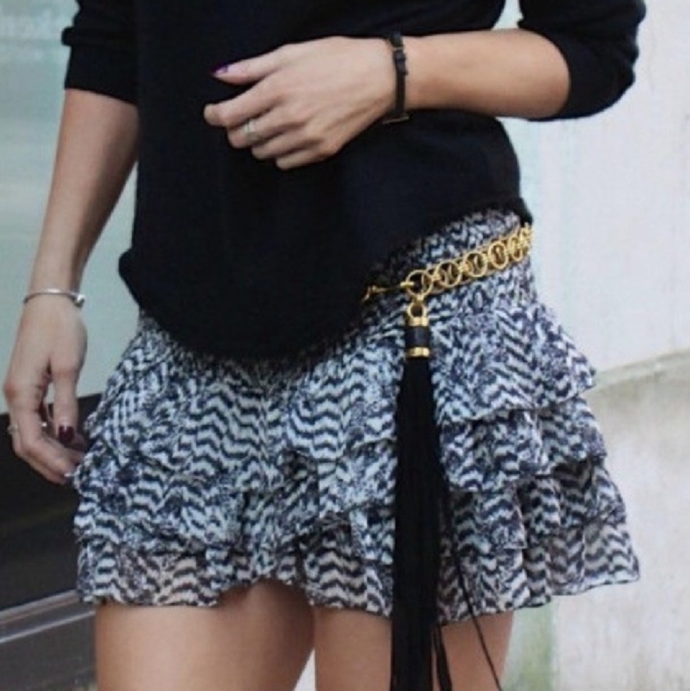 Isabel Marant Pour H&M Silk Ruffled Skirt